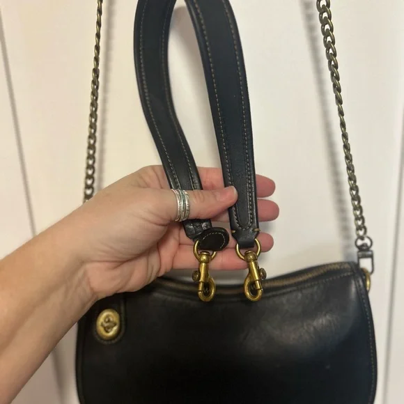 Coach Black Mini Bag with Chain Strap - Picture 2 of 3
